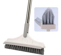 CHIRISEN Cepillo para juntas Scrape 2 en 1, cepillo de limpieza con cerdas rígidas, estropajo, cepillo para azulejos para limpiar baño, vidrio, terraza, cocina, pared..