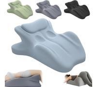 Chiro Monje Almohada para Pareja, Parejas de Dulce Rendición, Cojín Trasero 2025 Nueva Intimidad, Almohadas Cuña Espuma Viscoelástica Confort Múltiples Posiciones, Se Recupera Después del(Azul)