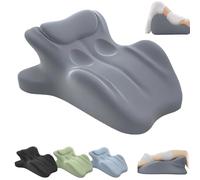 Chiro Monk Couple Pillow，27°lift wedge-shaped memory foam pillow，Soft portable multi-position comfortable and easy to clean，Provides lumbar neck support，Suitable for rest reading travel (Gray)