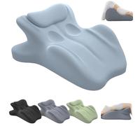 Chiro Monk Couple Pillow，27°Lift Wedge-Shaped Memory Foam Pillow，Soft Portable Multi-Position Comfortable and Easy to Clean，Provides Lumbar Neck Support，Suitable for Rest Reading Travel (Blue)