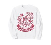 Chirp & Bloom Friendly Flock EST 1973 Birdwatching Floral Sudadera
