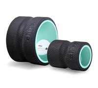 Chirp Wheel+ Deep Tissue - Paquete de 2 rodillos de espuma para masaje muscular profundo, camilla de espalda con relleno de espuma, alivia el dolor de espalda, apoya el apoyo del dolor de espalda