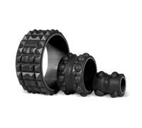 Chirp Wheel XR Paquete de 3 - Acupresión de 10 pulgadas, pulgar de amasamiento de nudos de 6 pulgadas, alivio de cuello y dolor de cabeza de 4 pulgadas, juego de rodillos de masaje de espuma de alta