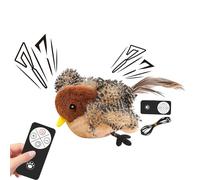Chirping Bird Cat Toy, Flapping Wings Interactive Cat Toy, Plush Bird Toy For Cats, Flapping Bird Toy, Stimulate Hunting Instincts Cat Toy, Remote Control Cat Toy, USB Rechargeable Cat Toy, Ind