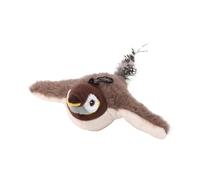 Chirping Bird Cat Toy - USB recargable interactivo Teaser, Sparrow Plush Toy with Flapping Wings, Touch Activated Simulated Cat Toy, Vivid Chirping Toy for Kitten Entertainment