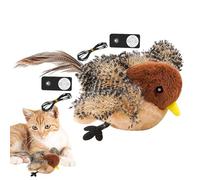 Chirping Cat Toy, Interactive Flapping Bird Plush Set, Usb Rechargeable Motion Toy with Realistic Wing Movement, Engaging Pet Hunting Simulation, Cat Entertainment Device, Activity Toys for Exercise