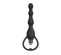 Chisa Cadena Anal Tail Power Silicona Negro - 100 gr