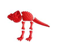 CHISHAYA Juego de moldes de arena de dinosaurios, esqueleto, moldes de arena, rompecabezas para niños, juguetes de playa, formas para educativos, serie de verano, cubo de plástico regalo para niños y
