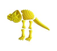 CHISHAYA Jugar molde de arena de dinosaurios esqueleto, moldes de arena, rompecabezas para niños, juguetes de playa, moldes para educativos, serie de verano, cubo de plástico regalo para niños y niñas