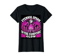 CHISPA ETERNA EN EL BRILLO DE LA FUEGA - ARTE NOCTURNO DE HOGUERA Camiseta