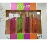 CHISPAS ESTUCHE 4 FRASCOS DE 50 ML. ORIGINAL + VIVA MAS + VAVA VOOM + BESO LOCO