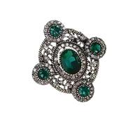 Chispeante Cristal Bowknot Corazón Oval Pin de Solapa Retro Ramillete Joyería Para Vestidos Abrigos Ocasiones Especiales Insignia Vintage Ligera, talla única, como se describe