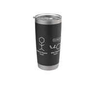 Chiste de química divertida Química Orgánica Juego de palabras Estudiante Maestro Vaso térmico de acero inoxidable de doble pared