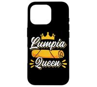 Chiste divertido de Lumpia Roll Queen sobre comida fusión filipina para amantes de la comida Carcasa para iPhone 16 Pro