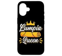 Chiste divertido de Lumpia Roll Queen sobre comida fusión filipina para amantes de la comida Carcasa para iPhone 16