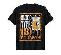 Chiste Divertido sobre el Bourbon, los Grupos sanguíneos Camiseta gráfica económica, Hombre, Negro, XL