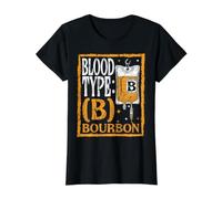 Chiste Divertido sobre el Bourbon, los Grupos sanguíneos Camiseta gráfica económica, Mujer, Negro, S