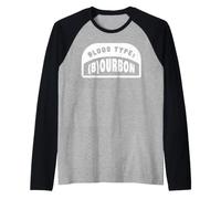 Chiste Divertido sobre el Bourbon, los Grupos sanguíneos Camiseta Manga Raglan