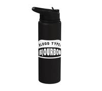 Chiste divertido sobre el bourbon, los grupos sanguíneos Stainless Steel Insulated Water Bottle