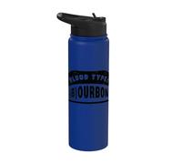 Chiste divertido sobre el bourbon, los grupos sanguíneos Stainless Steel Insulated Water Bottle