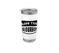 Chiste divertido sobre el bourbon, los grupos sanguíneos Vaso térmico de acero inoxidable de doble pared