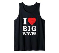 Chiste Divertido Surfista Que Amo (Am Scared of) Big Waves Surf Humor Camiseta sin Mangas