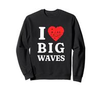 Chiste Divertido Surfista Que Amo (Am Scared of) Big Waves Surf Humor Sudadera