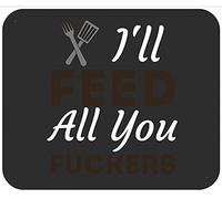 Chiste Gracioso De Papá: Te Daré De Comer A Todos, Maldito Cocinero. Diseño Alfombrilla De Ratón Portátil Mousepad Lavable Mouse Pad para Oficina Gaming Pc 25X30Cm