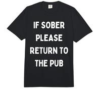 Chistes Divertidos de Beber en el Bar si está Sobrio, por Favor regrese al Pub Comfort Colors Adult Heavyweight T-Shirt