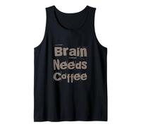 Chistes Divertidos de café Citas Divertidas de Trabajo Divertido Cerebro Necesita café Camiseta sin Mangas