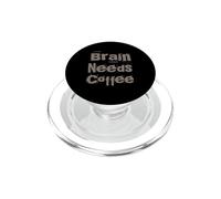 Chistes Divertidos de café Citas Divertidas de Trabajo Divertido Cerebro Necesita café PopSockets PopGrip para MagSafe