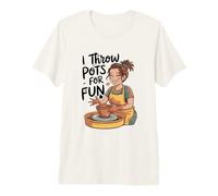 Chistes Divertidos de cerámica para Mujeres Camiseta Premium