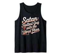 Chistes Divertidos de Satanás Jesús religioso Cristiano Creyente Camiseta sin Mangas