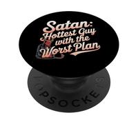 Chistes Divertidos de Satanás Jesús religioso Cristiano Creyente PopSockets PopGrip Adhesivo
