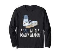 Chistes sarcásticos para Hombres Una Sal con un Arma Mortal Manga Larga