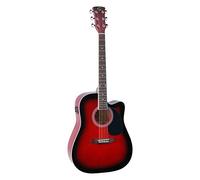 Chitarra acustica dreadnought cutaway elettrificata con top in abete