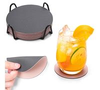 Chitomars Posavasos Juego de 12 con Soporte, Doble Cara Antideslizant Bebidas Posavasos Originales
