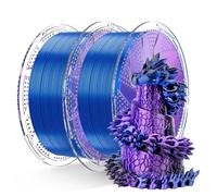 Chitu Systems Conjure Silk PLA Tricolor Filamento, Negro-Azul-Púrpura Filamento, Diámetro 1.75±0.02 mm Filamento para Impresora 3D 2x1KG/4.4lb