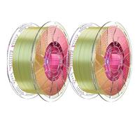 Chitu Systems Conjure Silk PLA Tricolor Filamento, Rojo-Amarillo-Azul Filamento, Diametros 1.75±0.02 mm 3D Printer Filament 2x1KG/4.4lb