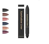 Chiura Shadow Liner 2 en 1 Delineador de ojos Sombra de ojos, Sombra de ojos elaborada, Resistente al agua, Suave y fácil de colorear(Black)