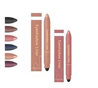 Chiura Shadow Liner 2 en 1 Delineador de ojos Sombra de ojos, Sombra de ojos elaborada, Resistente al agua, Suave y fácil de colorear(Rose gold+Champagne)