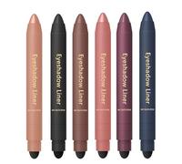 Chiura Shadow Liner 2 en 1: Delineador y Sombra en Barra, Lápiz de Maquillaje de Ojos Resistente al Agua y a las Manchas con Esponja Difuminadora Incorporada, Lápiz de Sombras en Crema (6PCS)