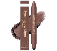 Chiura Shadow Liner 2in 1 Eyeliner Eyeshadow, Shadow Liner 2-in-1 Eyeliner & Eyeshadows, Dual-Ended Eye Shadows Stick, Smudge-Proof & Waterproof, Smooth, Easy to Color (Brown)