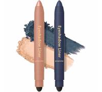Chiura Shadow Liner 2in 1 Eyeliner Eyeshadow, Shadow Liner 2-in-1 Eyeliner & Eyeshadows, Dual-Ended Eye Shadows Stick, Smudge-Proof & Waterproof, Smooth, Easy to Color (2Pcs-B)
