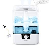 CHIVALZ Humidificador Bebés, 6L Hasta 50H para Dormitorio, 26dB Silencioso Top-Fill Humidificador para Bebés y Plantas, Difusor Aromatizador, Boquilla Giratoria de 360°, Luz nocturna