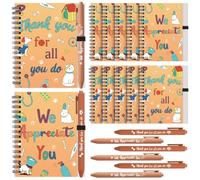 Chivertion 20 Pcs Vet Tech W ifts Bulk Veterinary Spiral Notebooks with Matching Ballpoint Pens, Appreciation Present for Vet Technician Assistant Doctor Nurse Pet Staff Dog Lover Office Supplies