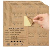 Chivertion 504 hojas de calcomanías de reseña de libros para lectores, amantes de los libros, regalo autoadhesivo, diarios de lectura, marcapáginas, notas adhesivas, etiquetas de libro, rastreador