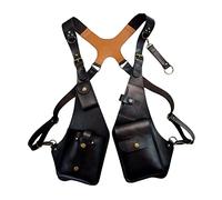 chiwanji Bolsa de arnés de Hombro Steampunk, Cartera con Correa Ajustable, Funda antirrobo para Hombres y Mujeres, para Montar en Bicicleta Deportiva, Negro