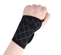 chiwanji Correa de Compresión para La Muñeca Muñequera de Apoyo, para Entrenamiento Levantamiento de Pesas Yoga Accesorios Unisex Nylon Spandex Mater, Opción 2 Negro