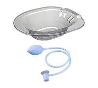 chiwanji Lavabo de asiento plegable para inodoro, 2000 ml con bidé de descarga universal para inodoros Evite ponerse en cuclillas vaginal colgante para, gris con descargador